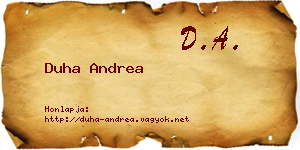 Duha Andrea névjegykártya